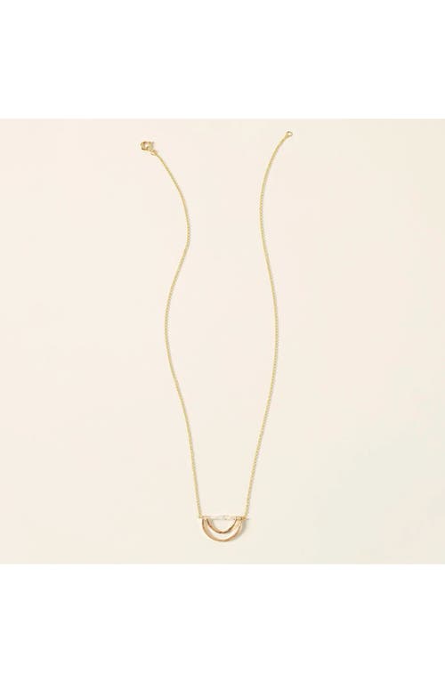 Britta Ambauen Herkimer Diamond Arc Necklace In Gold