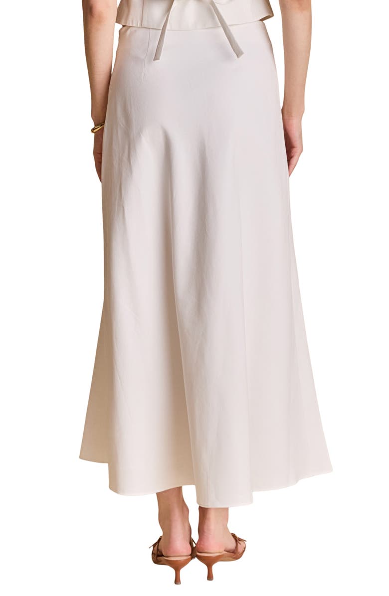 Endless Rose Cotton & Linen Blend Maxi Skirt, Alternate, color, White