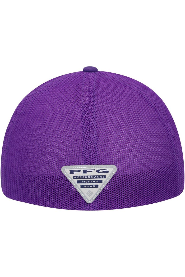Men's Columbia Purple LSU Tigers PFG Hooks Flex Hat, Alternate, color, Purple
