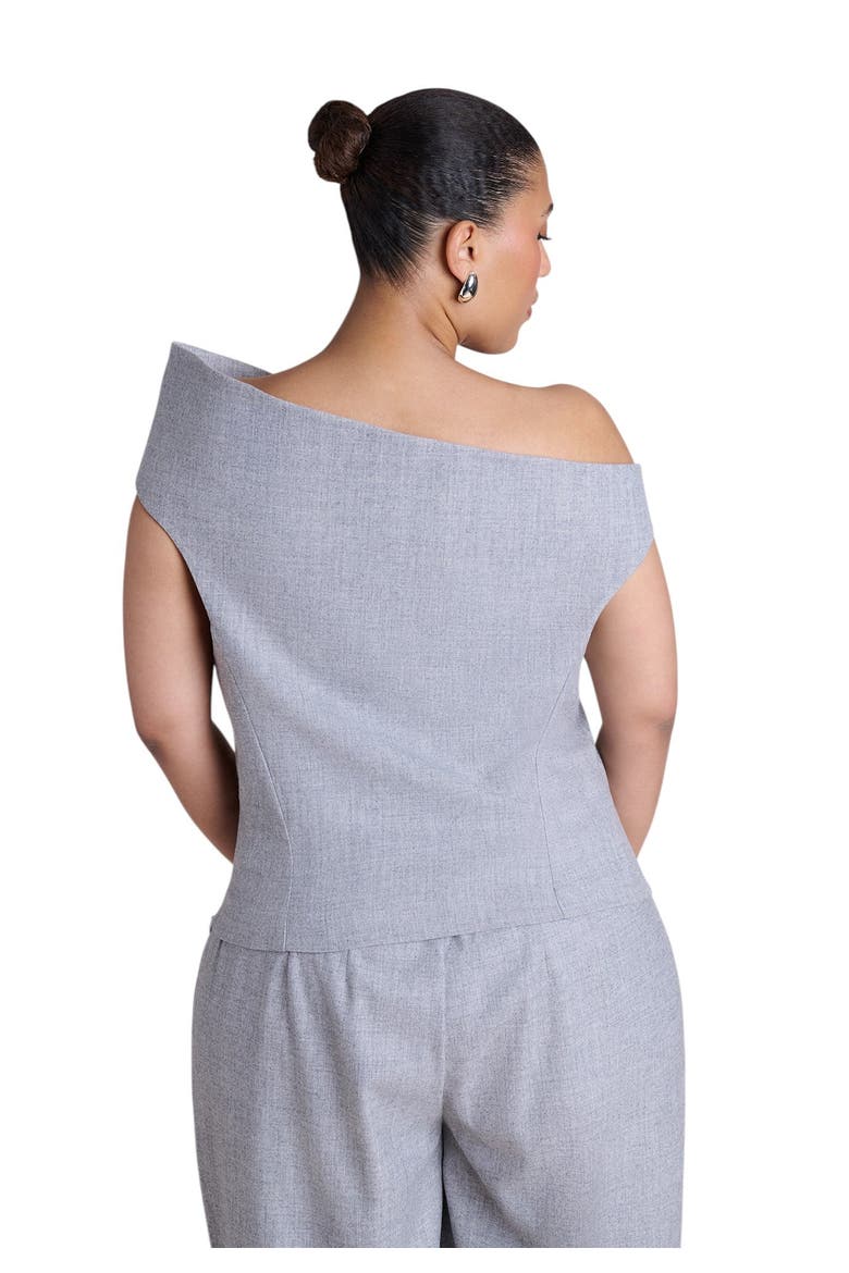 Wide Neck Suiting Top, Alternate, color, HEATHER GREY