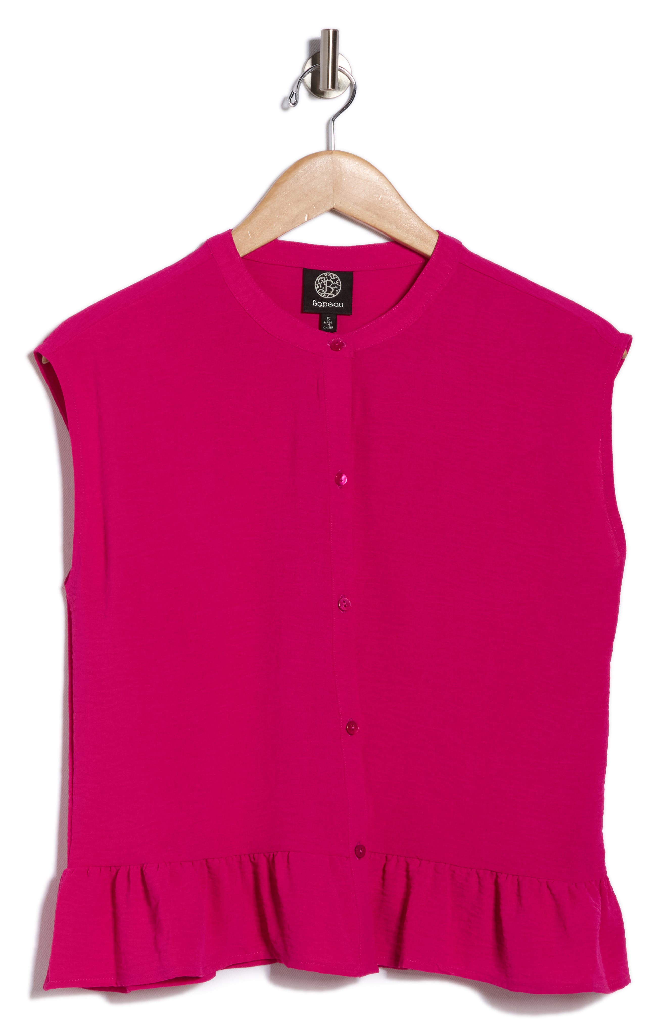 Bobeau Airflow Sleeveless Button-Up Top