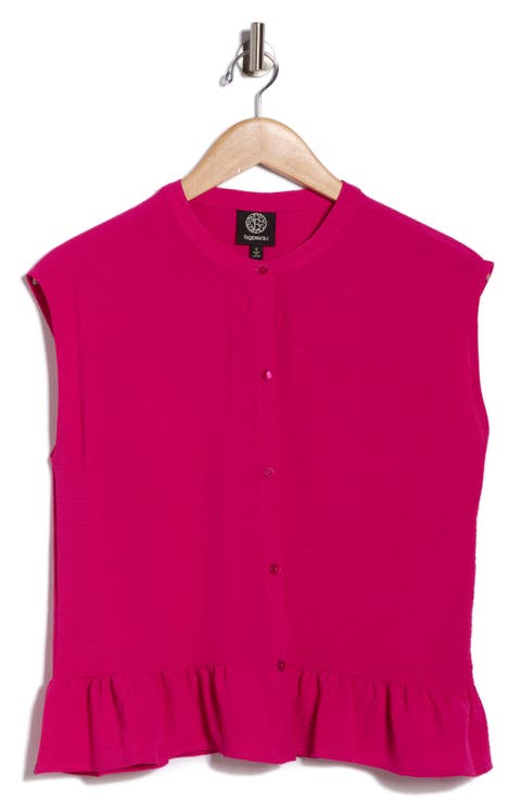 Airflow Sleeveless Button-Up Top