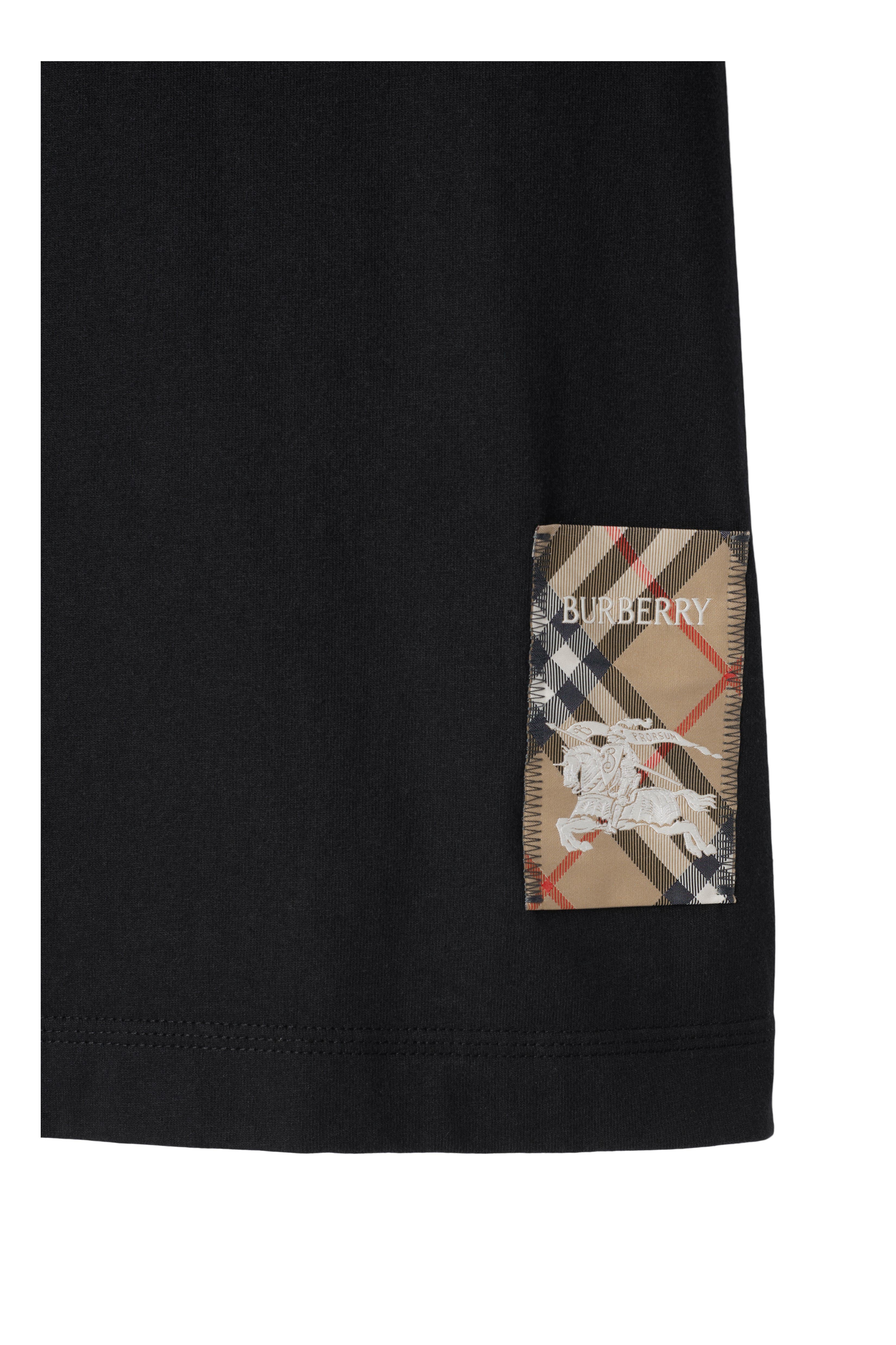 Check Label Cotton T-shirt - image 2