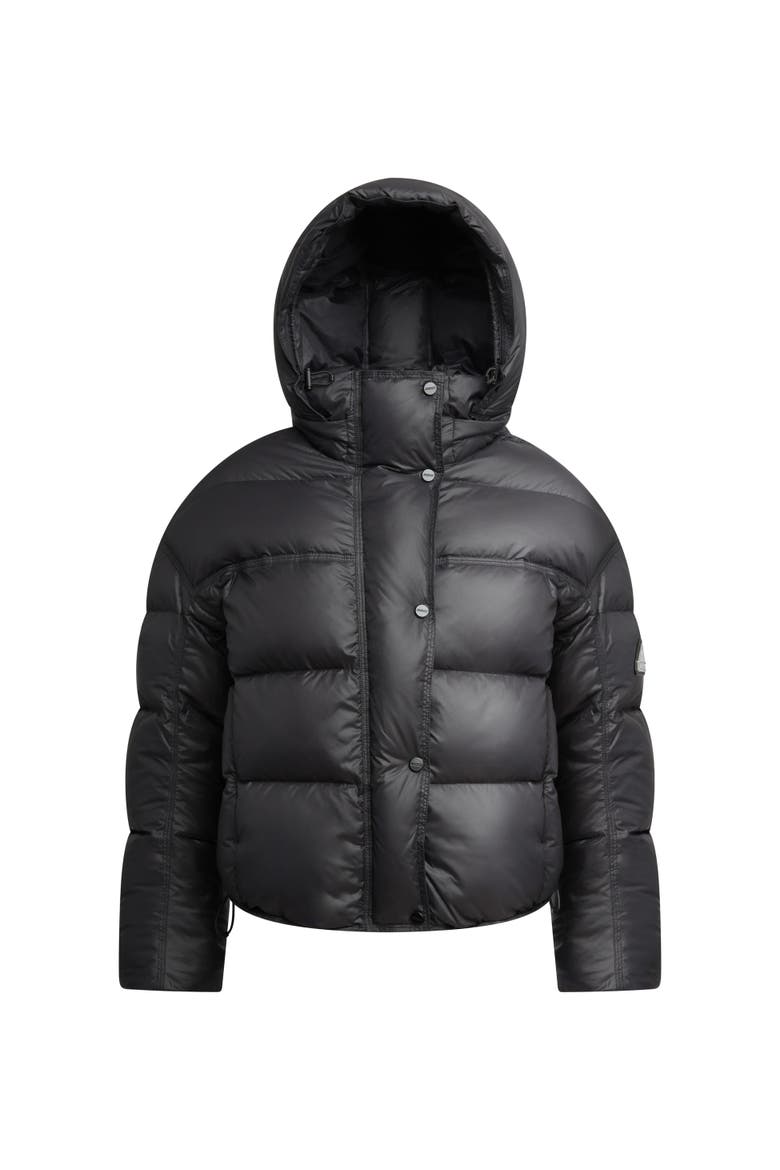 Cloud Boss Hooded Puffer Jacket, Alternate, color, BLACK