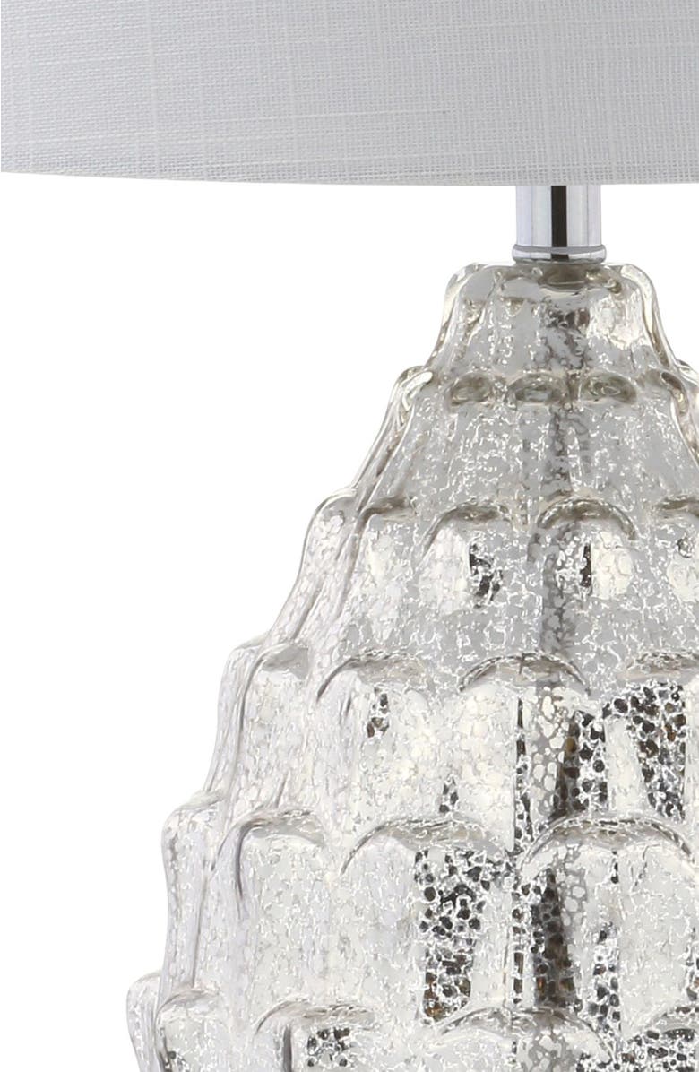 JONATHAN Y Artichoke 25.5" Glass LED Table Lamp, Mercury Silver, Alternate, color, Mercury Silver