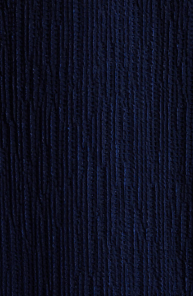 Vince Camuto Textured Knit Jumpsuit, Alternate, color, Navy