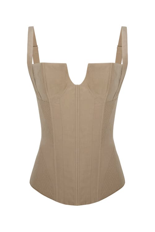 PCFG Corset Top in Beige at Nordstrom, Size Small