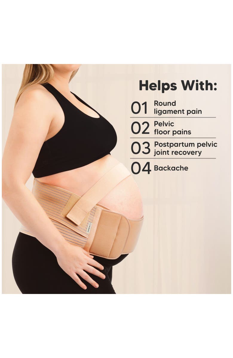 KeaBabies Nurture 2-in-1 Maternity Support Belt, Alternate, color, Classic Ivory