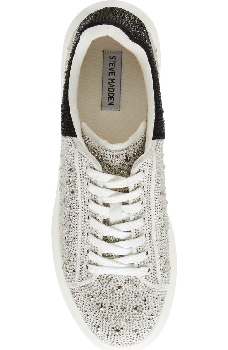 Steve Madden Icebergg Rhinestone Sneaker, Alternate, color, Iridescent