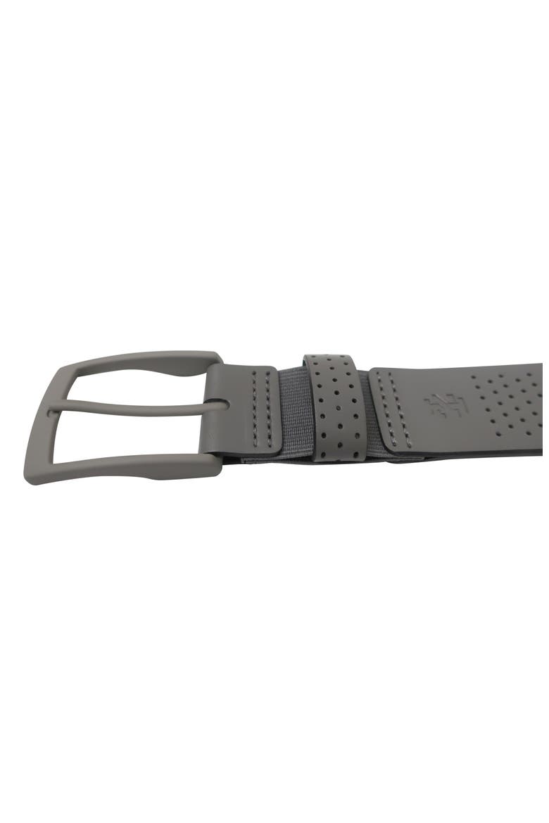Comfort Stretch Perforated Leather Golf Belt, Alternate, color, Grey