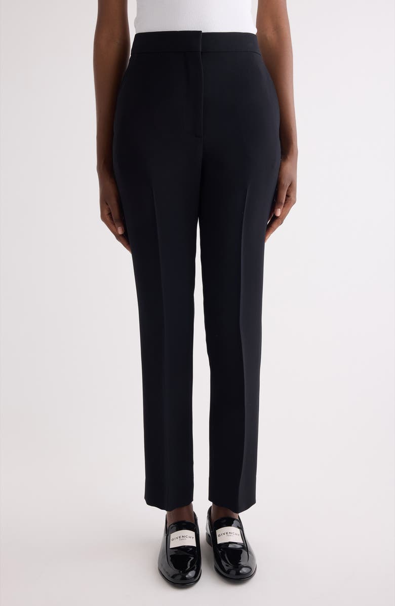 Givenchy Slim Wool Ankle Pants, Main, color, Black