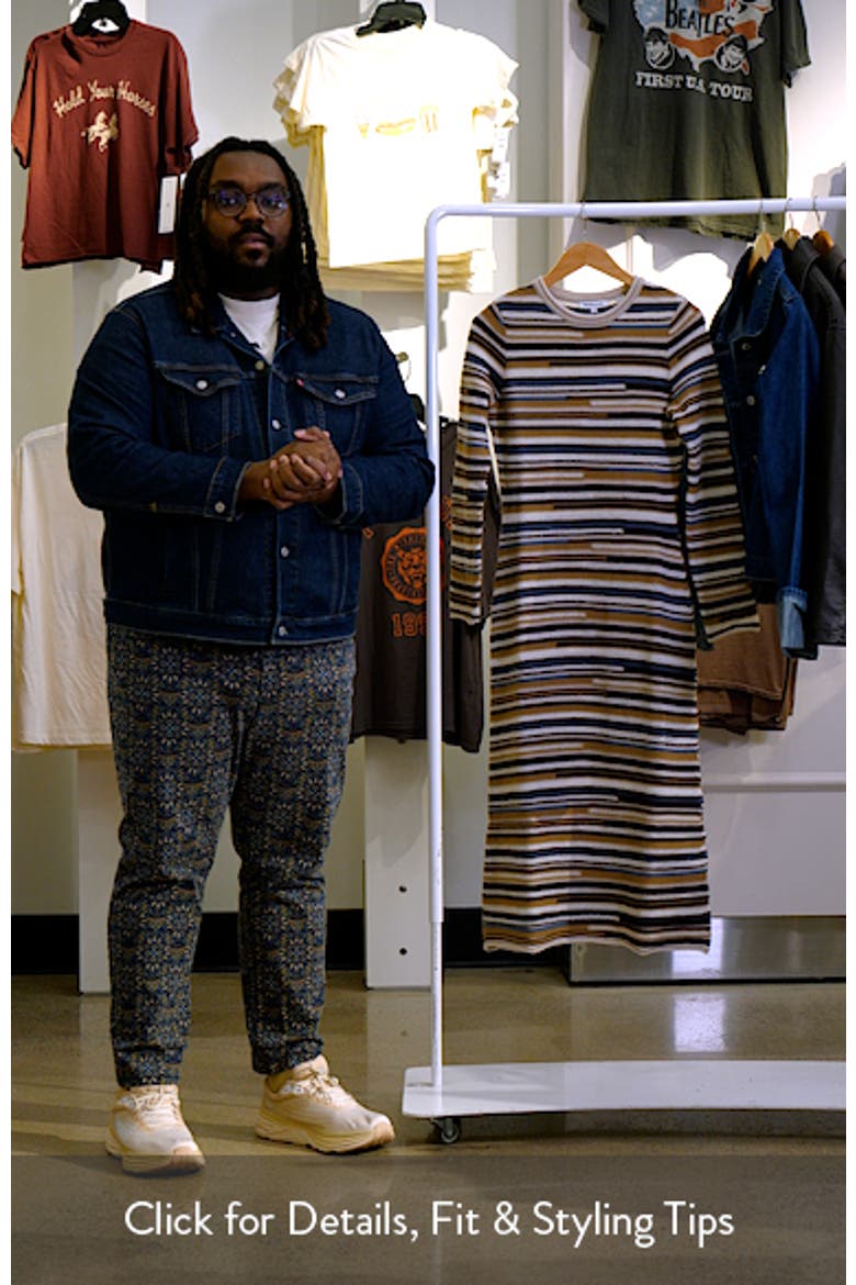 Veronica Beard Sanders Stripe Long Sleeve Maxi Sweater Dress