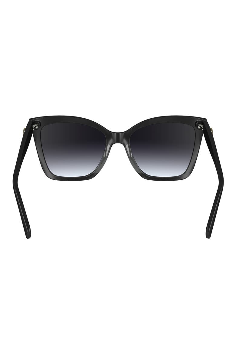 Le Pliage 54mm Gradient Cat Eye Sunglasses, Alternate, color, BLACK