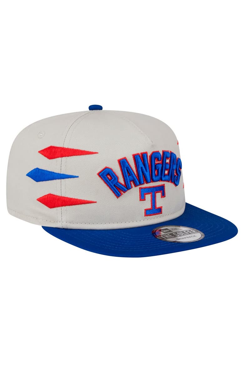 Men's New Era Cream Texas Rangers Iron Golfer Snapback Hat, Alternate, color, Cream