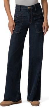 KUT from the Kloth Jodi Raw Hem High Waist Relaxed Straight Leg Jeans