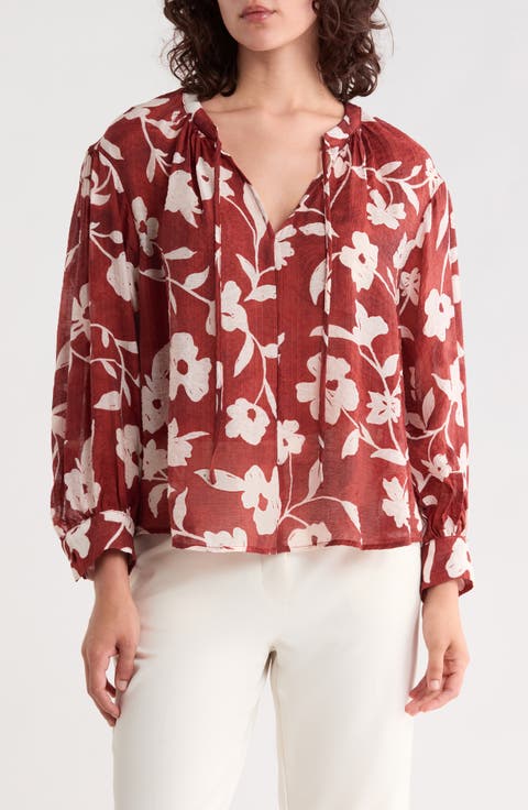 Tie Front Floral Top