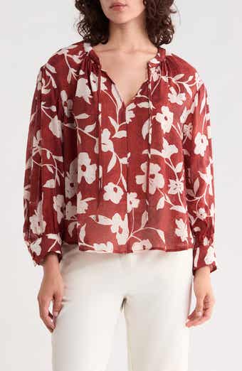 Tie Front Floral Top