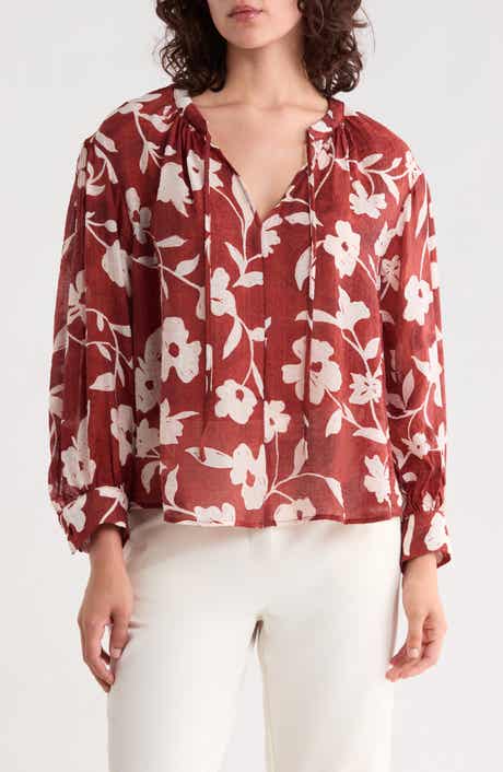 Tie Front Floral Top