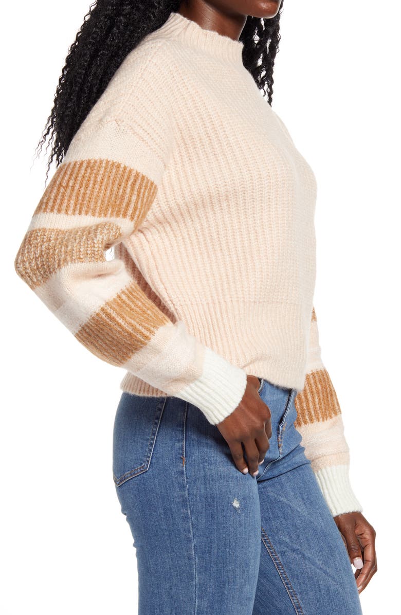 Topshop Stripe Crewneck Sweater, Alternate, color,