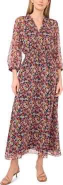 Vince Camuto Floral Print Maxi Dress