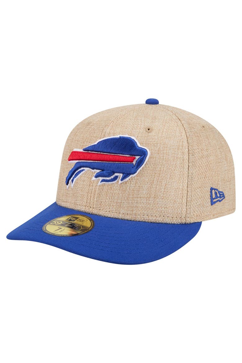 Men's New Era  Natural/Royal Buffalo Bills Pre-Curved Twine 59FIFTY Fitted Hat, Main, color, Natural