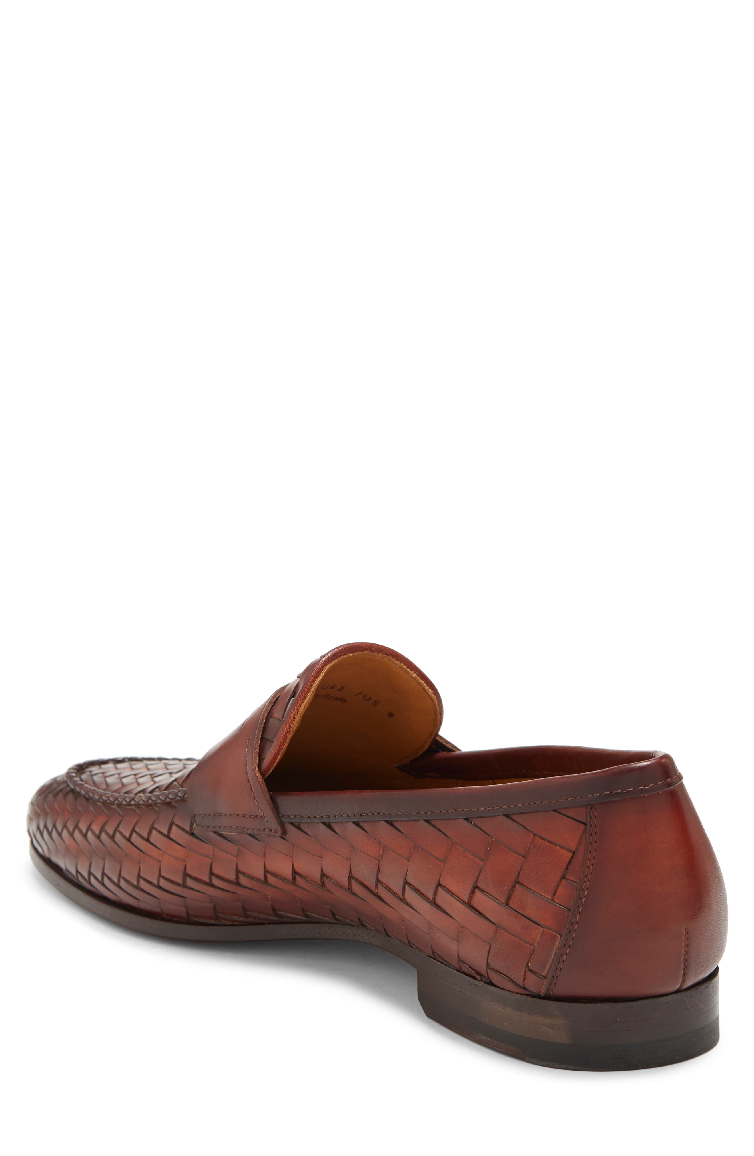 Magnanni Herman Woven Leather Loafer, Alternate, color, 