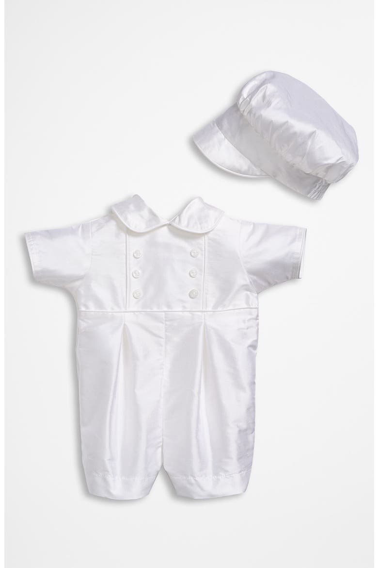 Dupioni Romper, Main, color, WHITE
