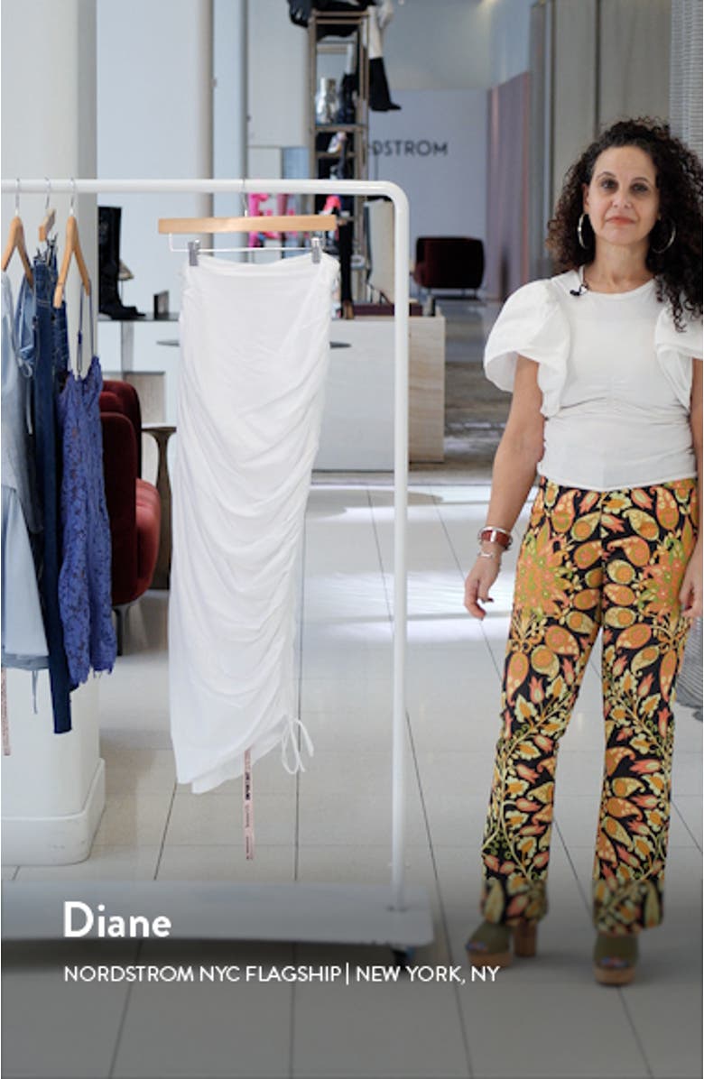Loie Ruched Slit Maxi Skirt, sales video thumbnail
