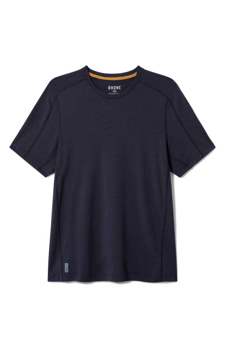 Rhone Invictus Perforated Performance T-Shirt, Alternate, color, True Navy