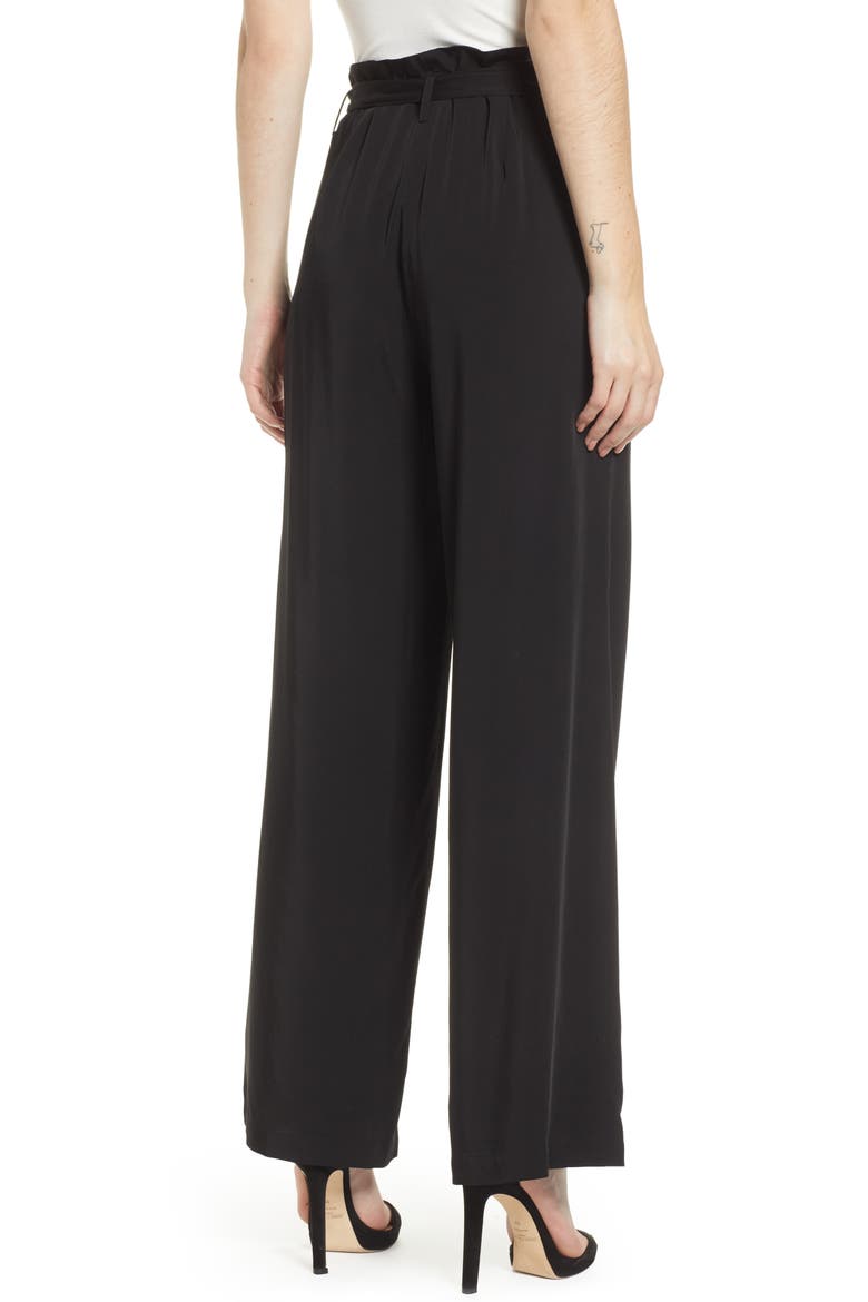 Tie Waist Pants, Alternate, color, BLACK