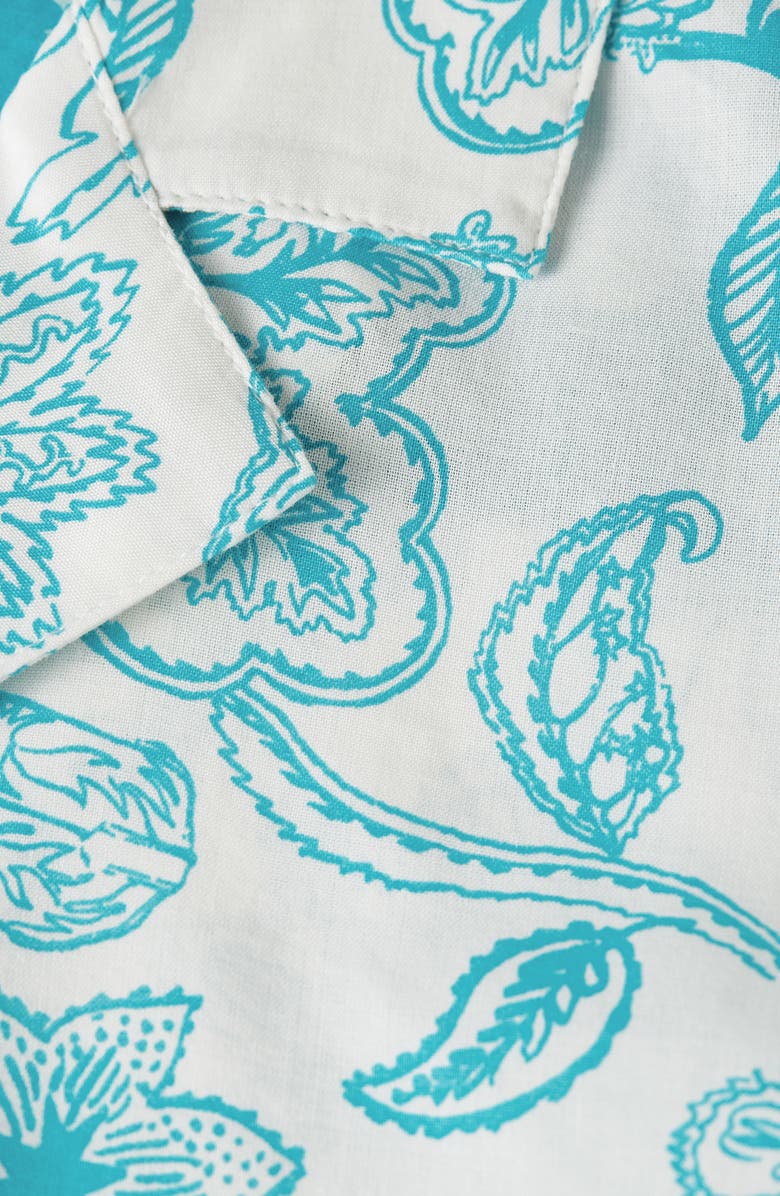 Scotch & Soda Kids' Mixed Print Short Sleeve Shirt, Alternate, color, Lucky Bandana Eggnog