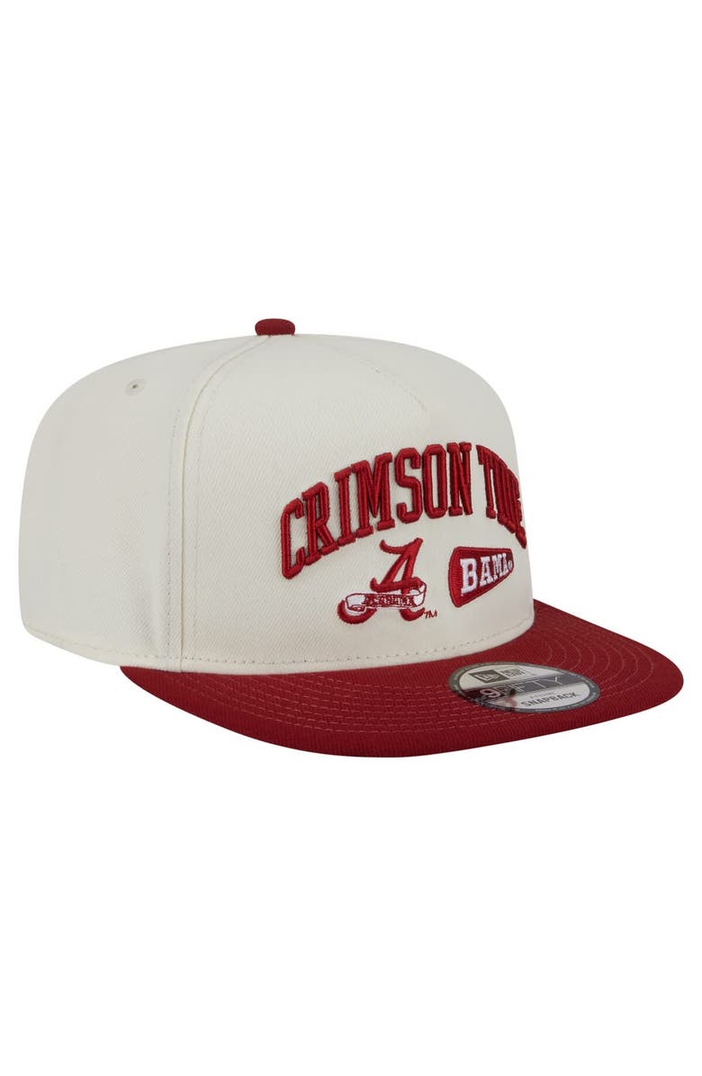 New Era Men's New Era White Alabama Crimson Tide Collegiate 9FIFTY A-Frame Snapback Hat, Alternate, color, White