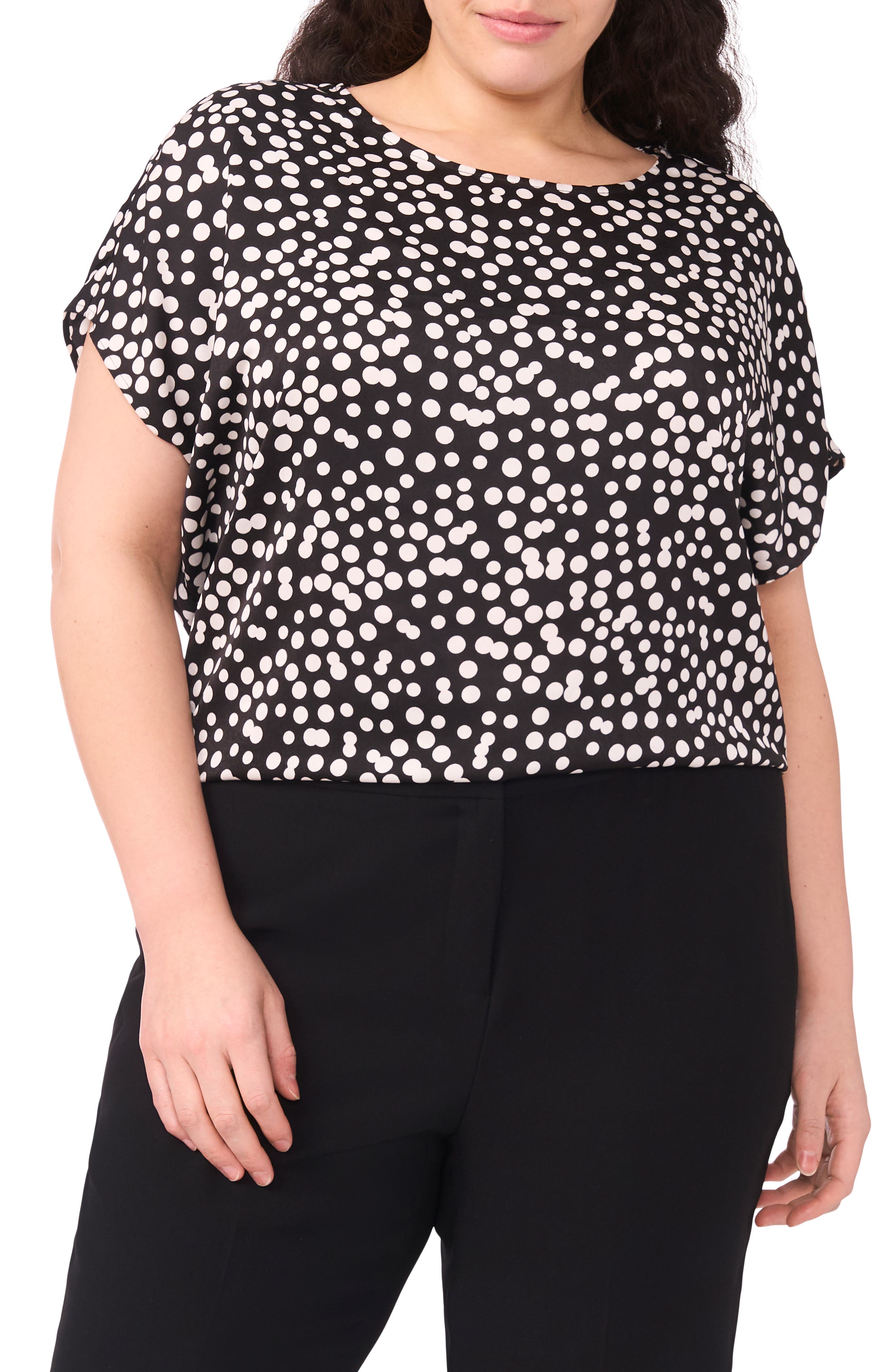 Polka Dot Crepe Top
