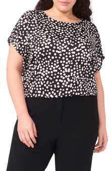 Polka Dot Crepe Top