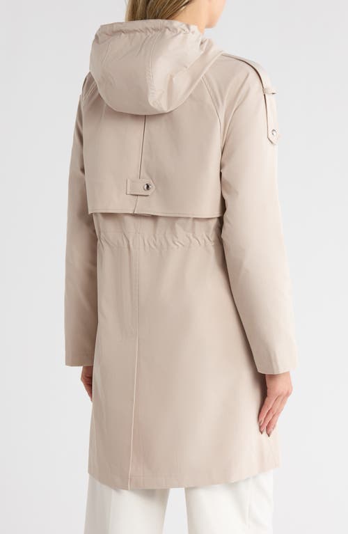Sam Edelman Hooded Rain Anorak In Neutral
