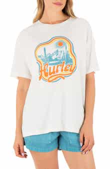 Scenic View Oversize Cotton Graphic Boyfriend T-Shirt
