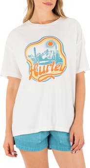 Hurley Scenic View Oversize Cotton Graphic Boyfriend T-Shirt