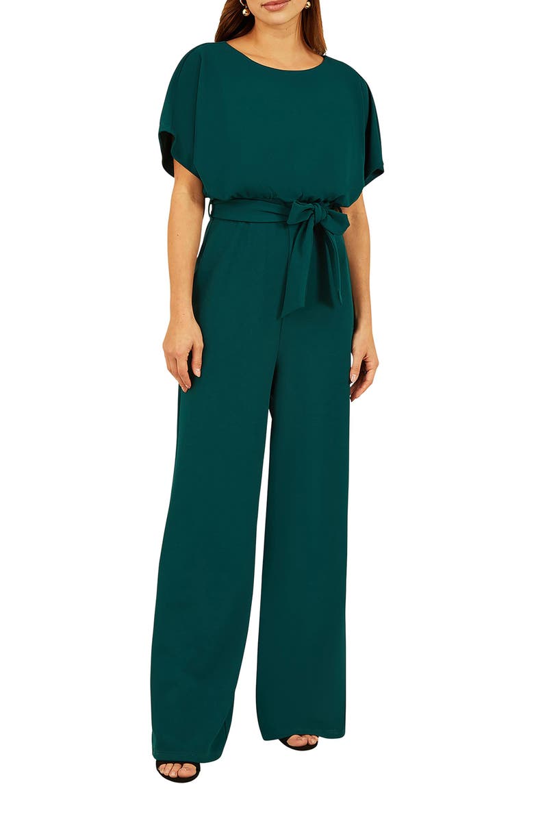 Yumi Batwing Stretch Jumpsuit, Alternate, color, Green