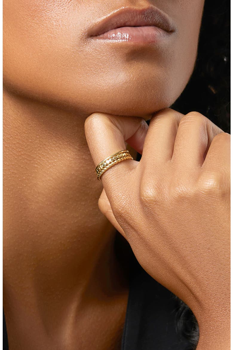 Adrianna Set of 3 Band Rings, Alternate, color, GOLD
