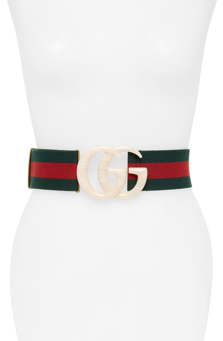 Gucci GG House Web Belt, Main, color, 