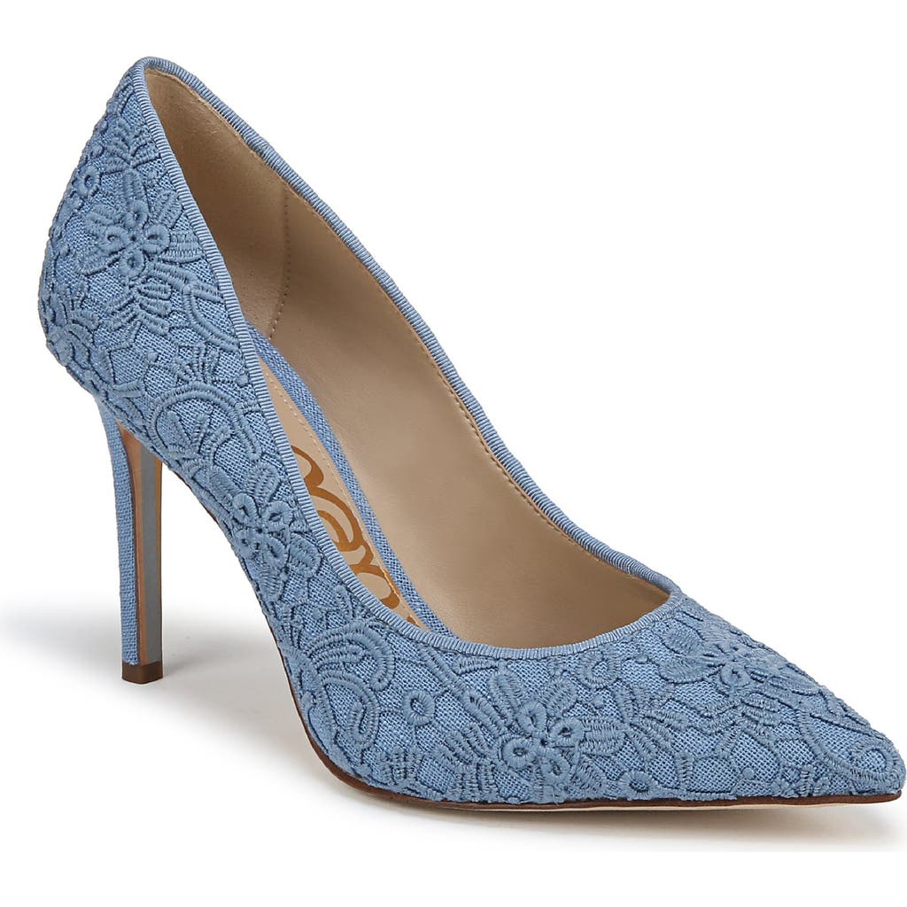 Sam Edelman Hazel Pointed Toe Pump In Royal Sky Blue
