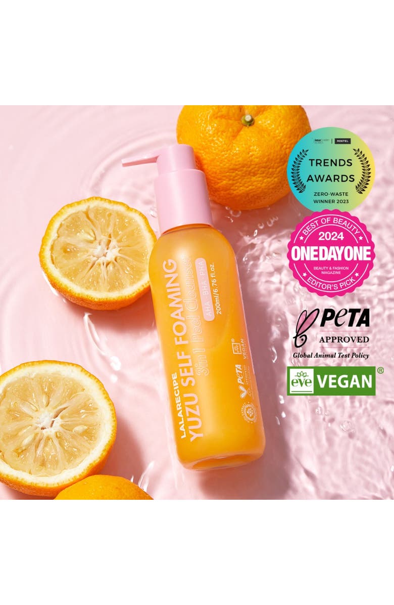 LALA Recipe Yuzu Vita C 3-in-1 Foaming Cleanser, Alternate, color, Yellow