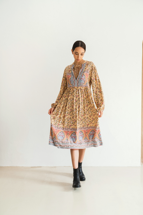 PINK HALEY Gianna Midi Dress in Yellow  product