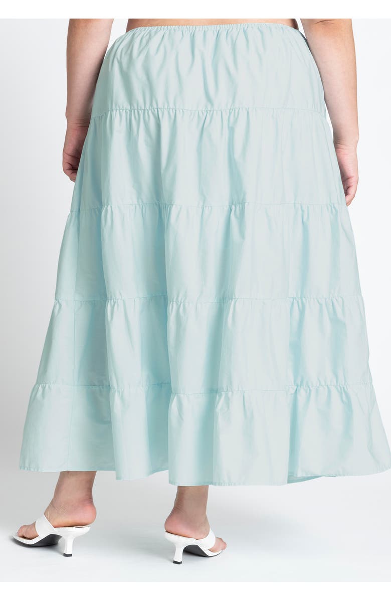 ELOQUII Tiered Maxi Skirt, Alternate, color, Starlight Blue