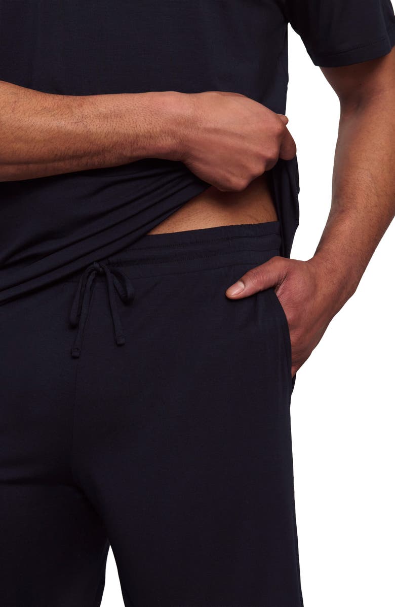 Eberjey Henry Stretch Tencel<sup>®</sup> Modal Short Pajamas, Alternate, color, Black