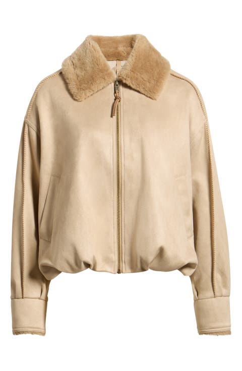 Coleta Faux Fur Trim Bubble Jacket