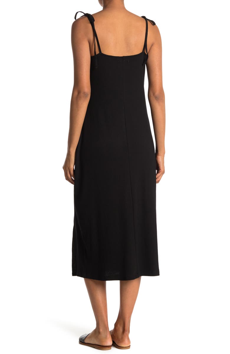 STITCHDROP Tie Shoulder Ribbed Maxi Dress, Alternate, color,