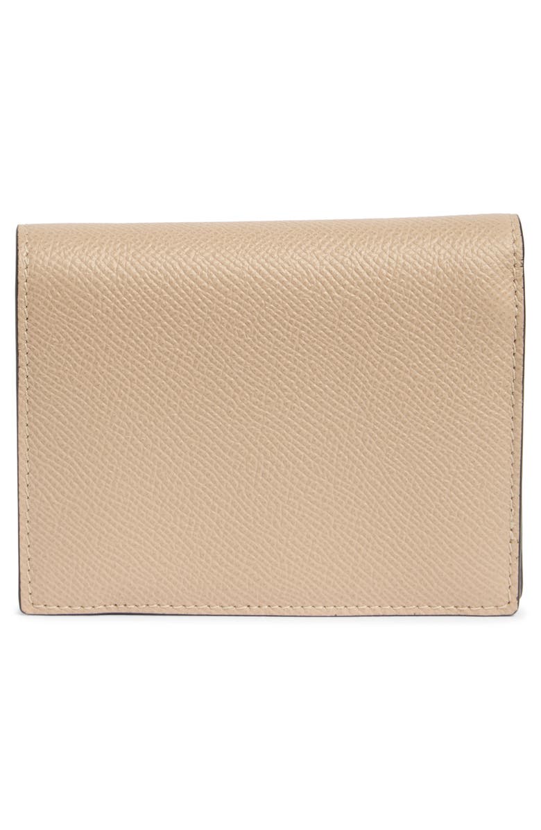 FERRAGAMO Leather French Wallet, Alternate, color, Bone