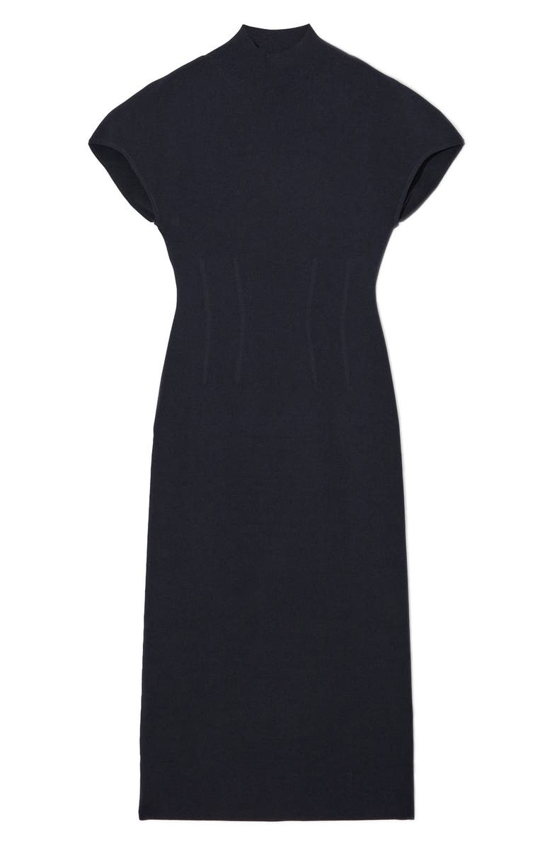 COS Mock Neck Corset Sweater Dress, Alternate, color, 