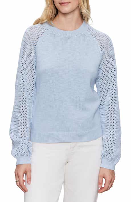 Sanctuary Perfect Moment Mix Stitch Cotton Crewneck Sweater